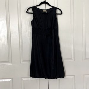 Max studio black silk mini dress with side zip XS